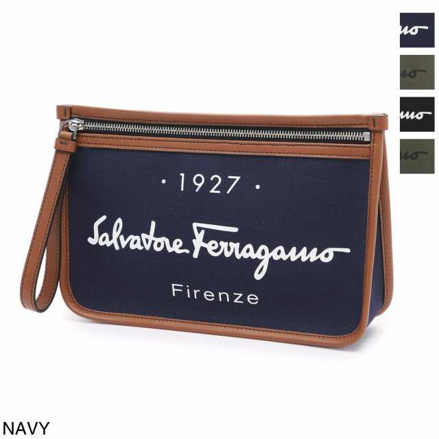 [あす着] フェラガモ FERRAGAMO (Salvatore Ferragamo) クラッチバッグ メンズ