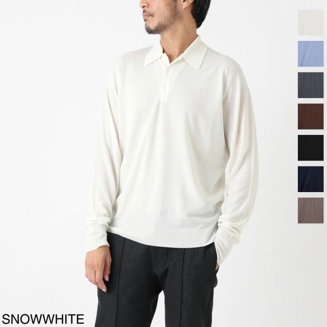 あす着] ジョンスメドレー JOHN SMEDLEY 長袖 ポロシャツ メンズ