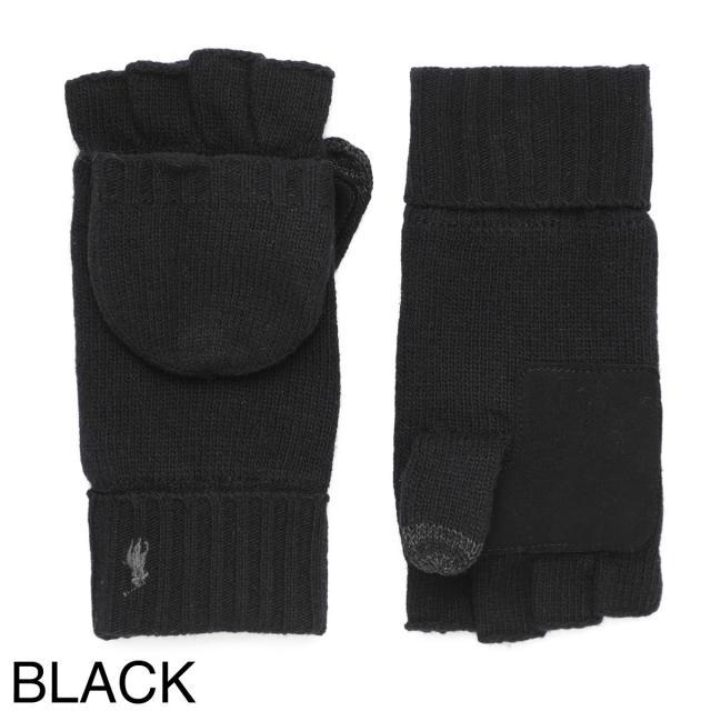 [あす着] ポロラルフローレン POLO RALPH LAUREN ミトン付き フィンガーレス ニットグローブ 手袋 メンズ レディース ポロラルフローレン POLO RALPH LAUREN ミトン付き フィンガーレス