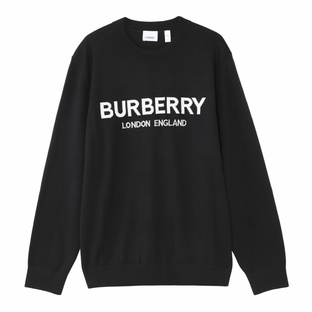 [あす着] バーバリー BURBERRY クルーネックニット メンズ LOGO INTARSIA WOOL BLEND SWEATER