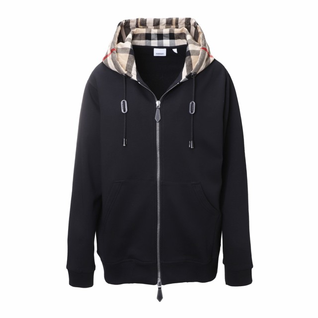 [あす着] バーバリー BURBERRY ジップアップパーカ メンズ CHECK HOOD COTTON HOODED TOP