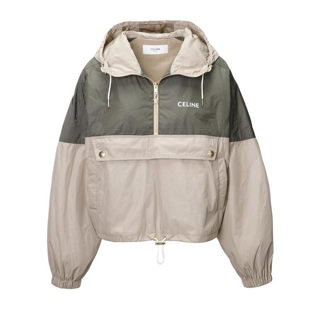 [あす着] セリーヌ CELINE 中綿入り ハーフジップ プルオーバー ウインドブレーカー CROPPED CELINE WINDBREAKER IN LIGHTWEIGHT NYLONの通販は