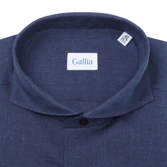 ガッリア GALLIA ホリゾンタルカラー リネンシャツ メンズの通販はau