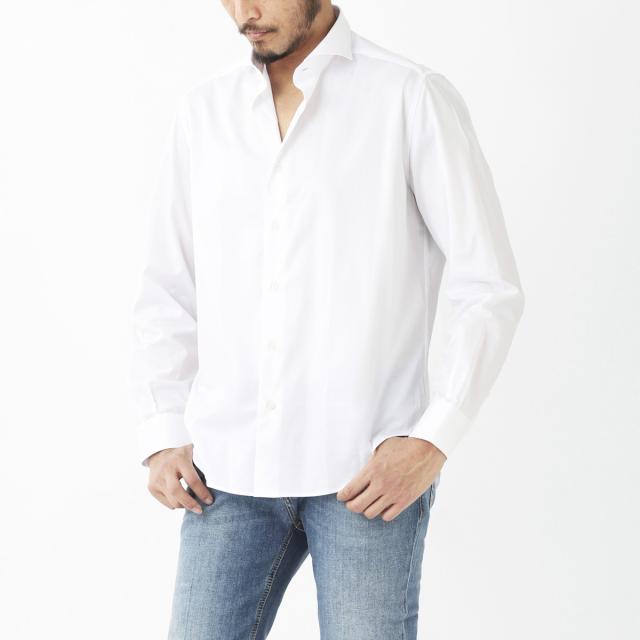 [あす着] ガッリア GALLIA ホリゾンタルカラー シャツ メンズ