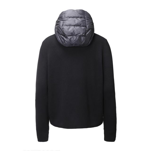 あす着] モンクレール MONCLER ダウン切り替え ジップアップニット 
