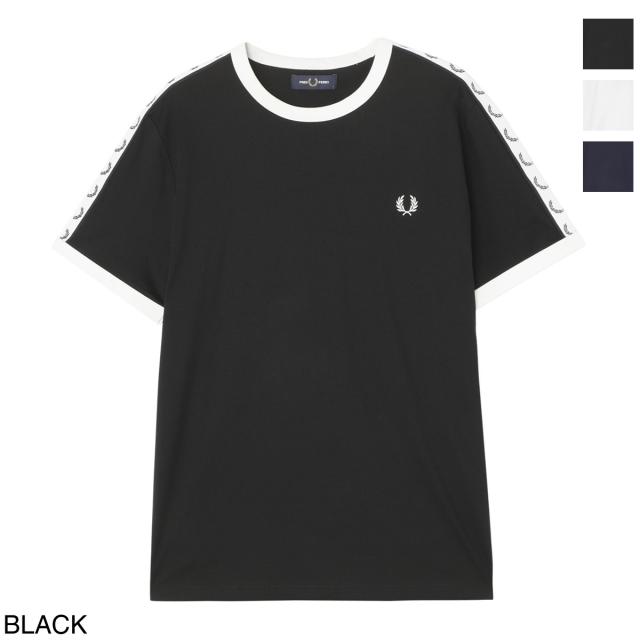 [あす着] フレッドペリー FRED PERRY クルーネック半袖Tシャツ メンズ Taped Ringer T-Shirt