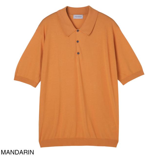 JOHN SMEDLEY ジョンスメドレー ISIS メンズニットポロシャツ 漉し Sea 