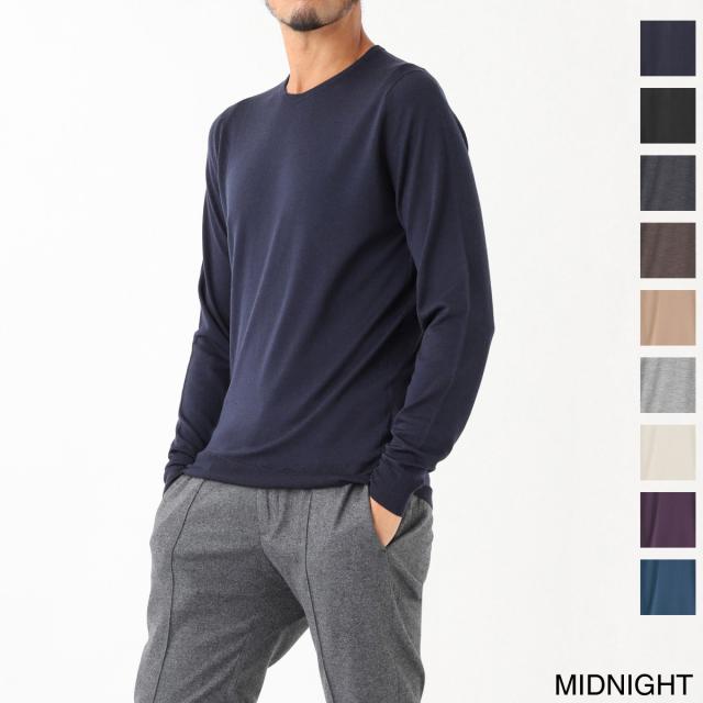 [あす着] ジョンスメドレー JOHN SMEDLEY クルーネックニット セーター メンズ LUNDY ランディ 30ゲージ STANDARD FITの通販は