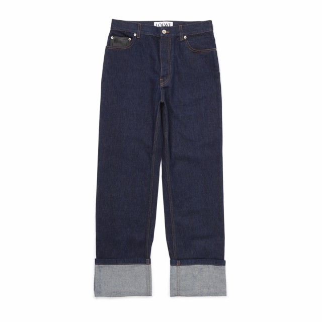 [あす着] ロエベ LOEWE ボタンフライジーンズ フィッシャーマンデニム メンズ FISHERMAN TURN UP JEANS