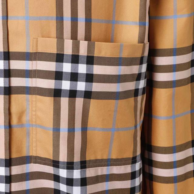 あす着] バーバリー BURBERRY 長袖レギュラーカラーシャツ 総柄シャツ