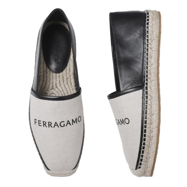 美品　フェラガモ 靴 エスパドリーユ　スリッポン あす着] フェラガモ FERRAGAMO エスパドリーユ スリッポン