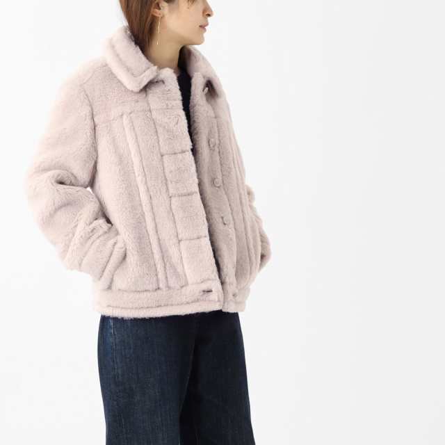 あす着] マックスマーラ Max Mara ショートジャケット ボアブルゾン