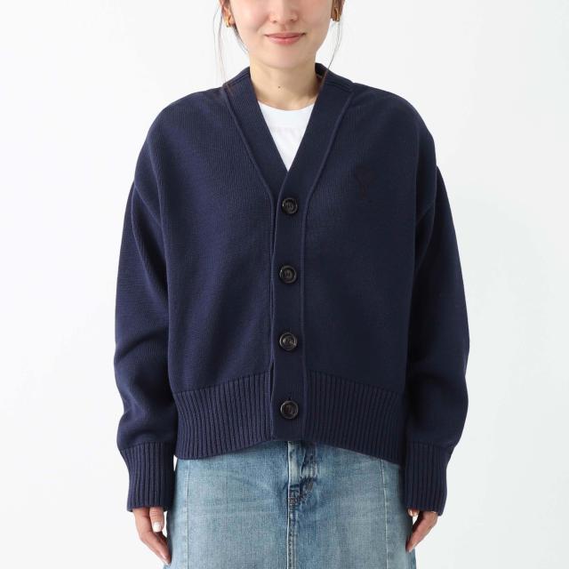 [あす着] アミ AMI Vネック カーディガン メンズ レディース AMI DE COEUR ADC CARDIGAN アミ AMI Vネック カーディガン メンズ レディース AMI DE COEUR ADC