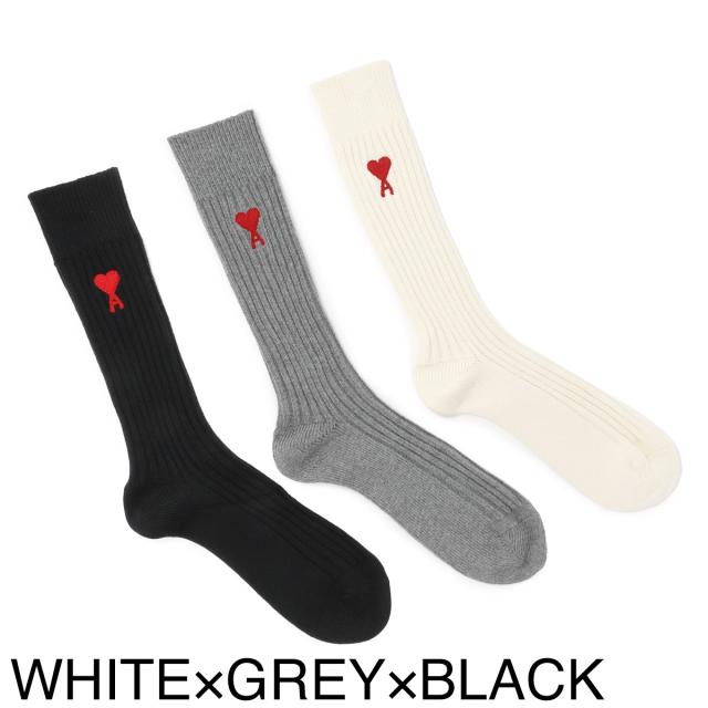 アミ AMI 靴下 3足セット ソックス メンズ THREE PACK AMI DE COEURS SOCKS_4