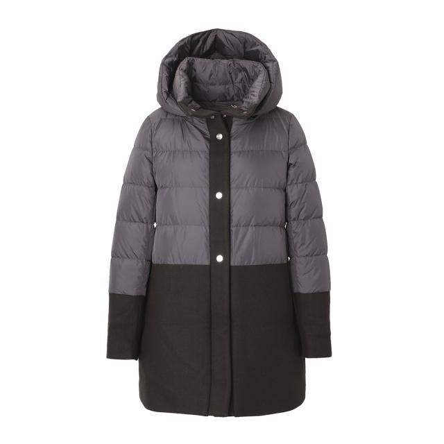 ヘルノ HERNO ダウンコート レディース HERNO GLOBE ECOAGE ECOWOOL AND ULTRALIGHT NYLON A-LINE JACKET_4
