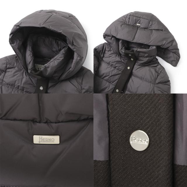 ヘルノ HERNO ダウンコート レディース HERNO GLOBE ECOAGE ECOWOOL AND ULTRALIGHT NYLON A-LINE JACKET_9