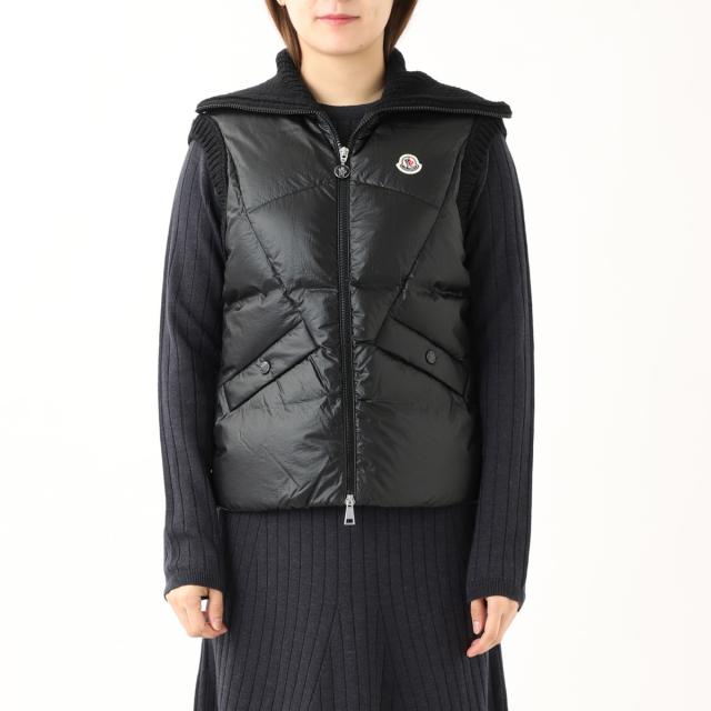 あす着] モンクレール MONCLER ダウン切り替え ベスト ジレ レディース