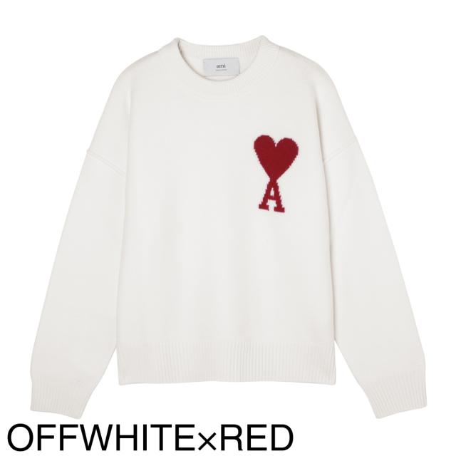 アミ AMI クルーネックニット メンズ レディース RED AMI DE COEUR SWEATER_15