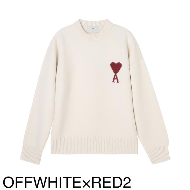 アミ AMI クルーネックニット メンズ レディース RED AMI DE COEUR SWEATER_16