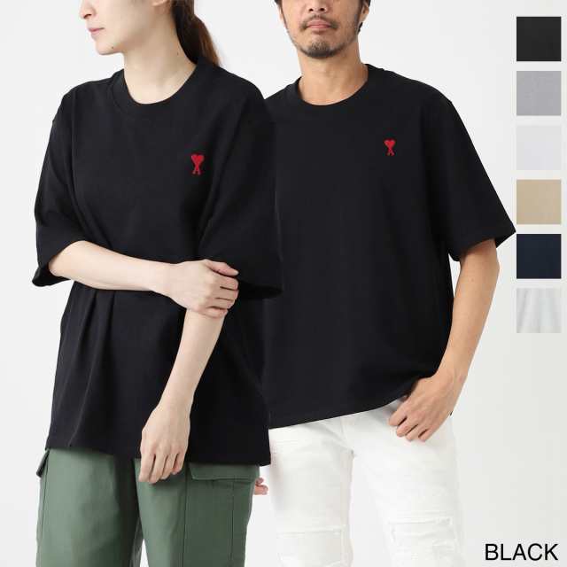 [あす着] アミ AMI ALEXANDRE MATTIUSSI クルーネックTシャツ メンズ レディース RED AMI DE COEUR TSHIRT