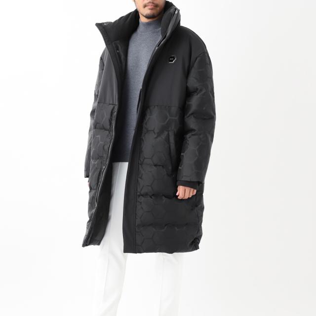 [あす着] ボーラー BALR. ダウンコート メンズ DANTE JACQUARD LONG PUFFER