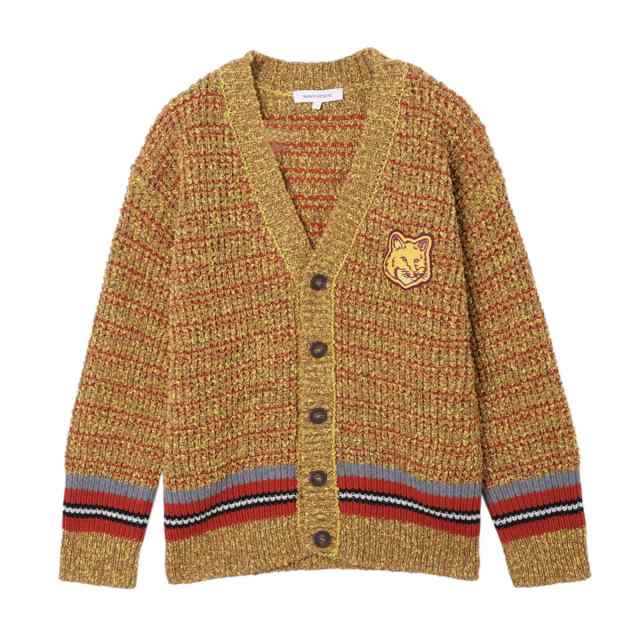 [あす着] メゾンキツネ MAISON KITSUNE Vネック カーディガン メンズ FOX HEAD CRAFTY COMFORT CARDIGAN