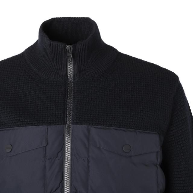 ヘルノ HERNO ダウン切り替え ジップアップ カーディガン メンズの通販