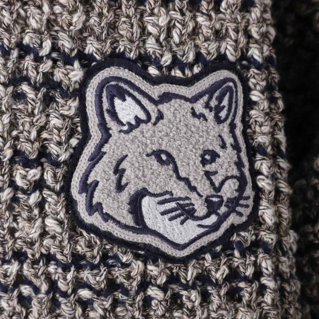 あす着] メゾンキツネ MAISON KITSUNE Vネック ニット メンズ