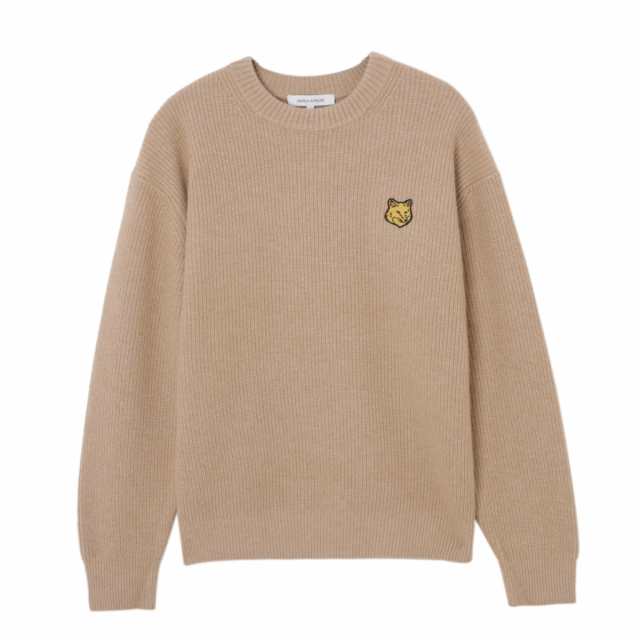 [あす着] メゾンキツネ MAISON KITSUNE クルーネックニット メンズ BOLD FOX HEAD PATCH COMFORT RIBBED JUMPER