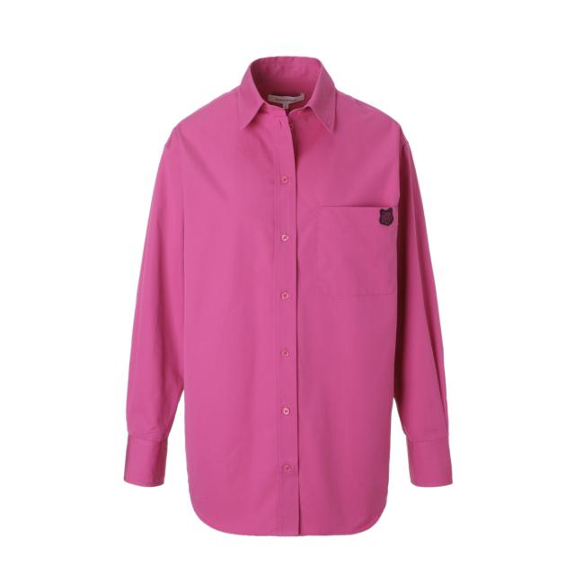 [あす着] メゾンキツネ MAISON KITSUNE 長袖レギュラーカラーシャツ カジュアルシャツ レディース