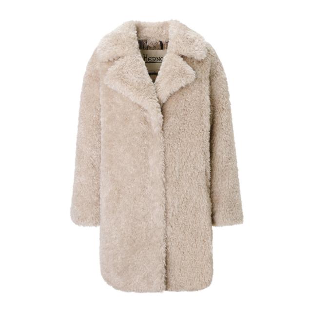 あす着] ヘルノ HERNO シングルコート ボアコート レディース CURLY