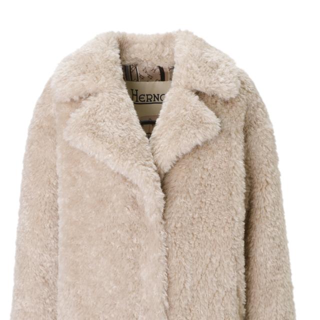 HERNO ボアコート CURLY FAUX FUR OVERSIZE FIT HERNO ボアコート