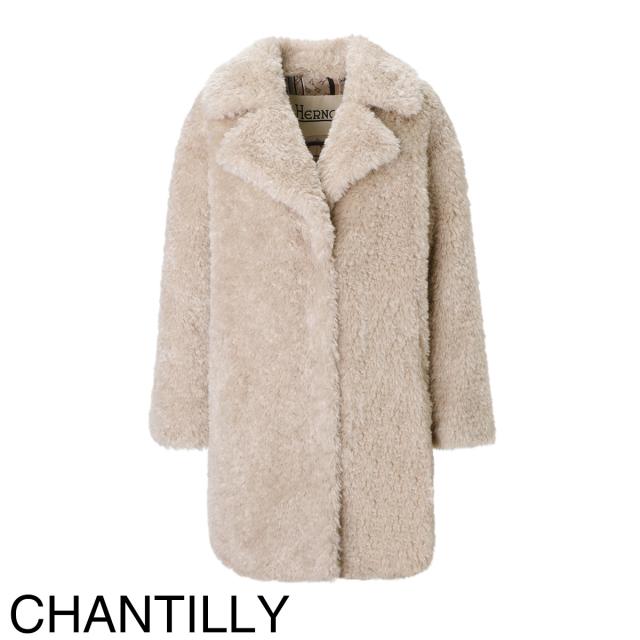 あす着] ヘルノ HERNO シングルコート ボアコート レディース CURLY