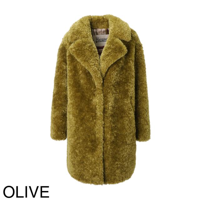 あす着] ヘルノ HERNO シングルコート ボアコート レディース CURLY