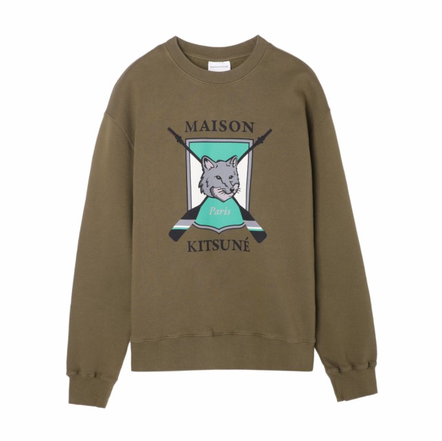 [あす着] メゾンキツネ MAISON KITSUNE スウェット メンズ COLLEGE FOX PRINTED COMFORT SWEATSHIRT