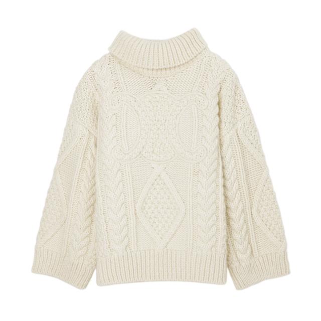 [あす着] セリーヌ CELINE ハイネックニット レディース PULL COL MONTANT TRIOMPHEの通販は