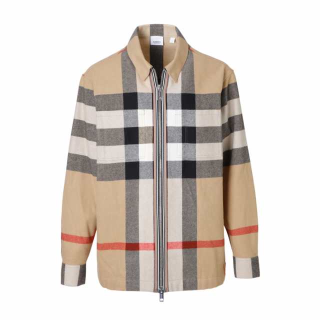 [あす着] バーバリー BURBERRY シャツジャケット メンズ CHECK WOOL COTTON OVERSHIRT