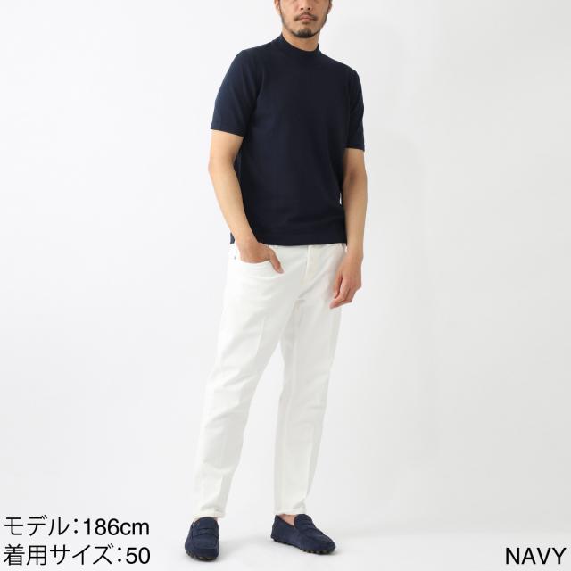 グランサッソ 12G モックネックニットTシャツ 半袖 新品 Gran Sasso