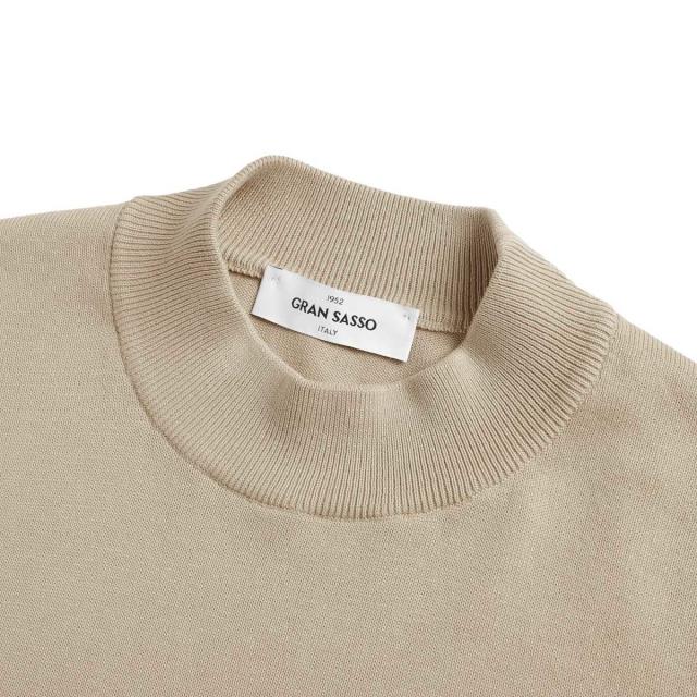 グランサッソ Gran Sasso モックネック半袖ニット メンズ LUPETTO M/M 12G_12