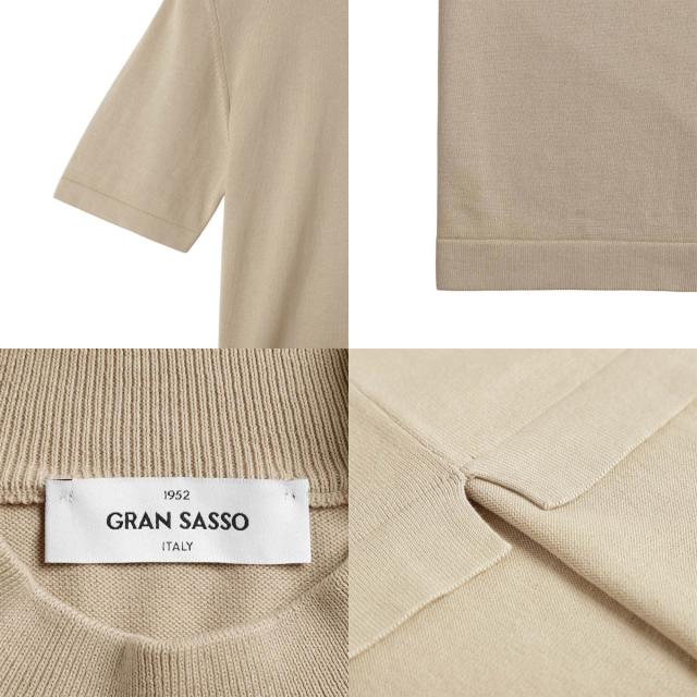 グランサッソ Gran Sasso モックネック半袖ニット メンズ LUPETTO M/M 12G_13