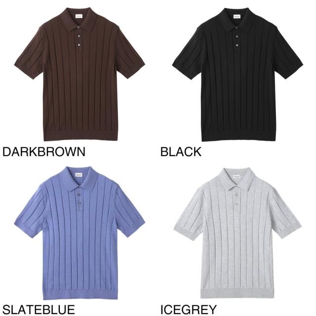 あす着] ガッリア GALLIA ニットポロシャツ メンズ GALLIA KNIT