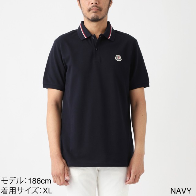 メル63503 モンクレール　MONCLER ポロシャツ　Lサイズ MONCLER モンクレール ポロシャツ 半袖 ポロ メンズ ロゴ