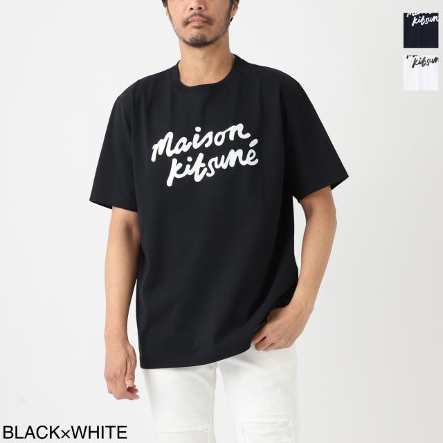 [あす着] メゾンキツネ MAISON KITSUNE クルーネックTシャツ メンズ MAISON KITSUNE HANDWRITING COMFORT TEE-SHIRT