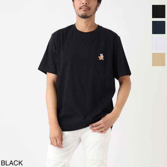 [あす着] メゾンキツネ MAISON KITSUNE クルーネックTシャツ メンズ SPEEDY FOX PATCH COMFORT TEE-SHIRT