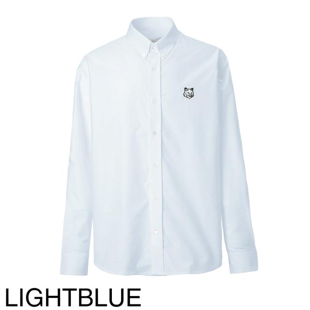 [あす着] メゾンキツネ MAISON KITSUNE 長袖レギュラーカラーシャツ カジュアルシャツ メンズ CONTOUR FOX HEAD CASUAL BD SHIRT メゾンキツネ MAISON KITSUNE 長袖レギュラーカラーシャツ カジュアル