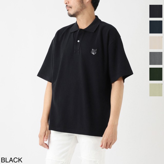 [あす着] メゾンキツネ MAISON KITSUNE ポロシャツ メンズ BOLD FOX HEAD PATCH OVERSIZE POLO