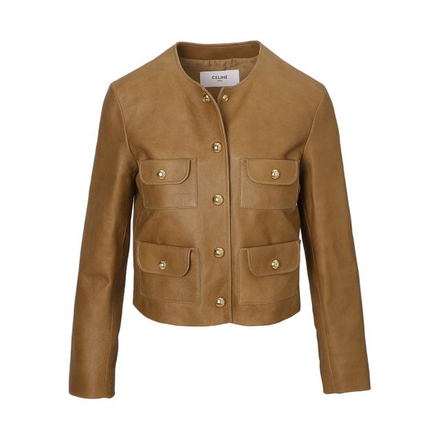 セリーヌ CELINE レザージャケット ピュアカラージャケット レディース VESTE COL PUR 4 POCHES