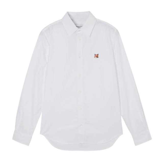 [あす着] メゾンキツネ MAISON KITSUNE 長袖レギュラーカラーシャツ メンズ FOX HEAD CLASSIC SHIRTの通販は
