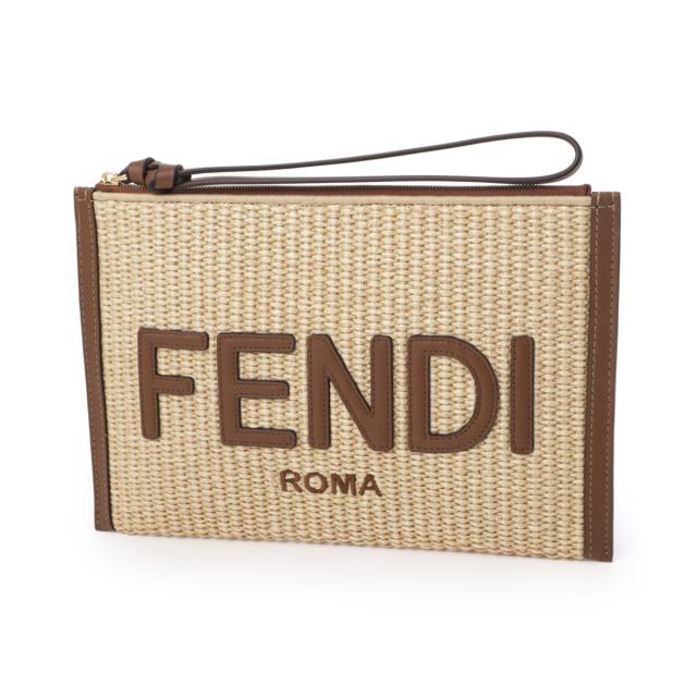[あす着] フェンディ FENDI クラッチバッグ ポーチ レディース FENDI ROMA FLAT POUCH