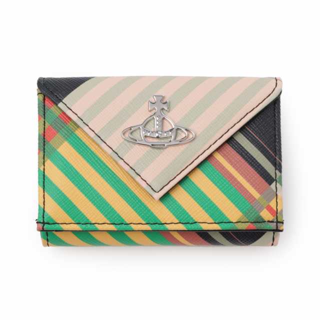 [あす着] ヴィヴィアンウエストウッド Vivienne Westwood 3つ折り財布 小銭入れ付き レディース SAFF PRINT ENVELOPE BILLFOLD